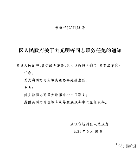 鸡冠山镇人事任命最新动态